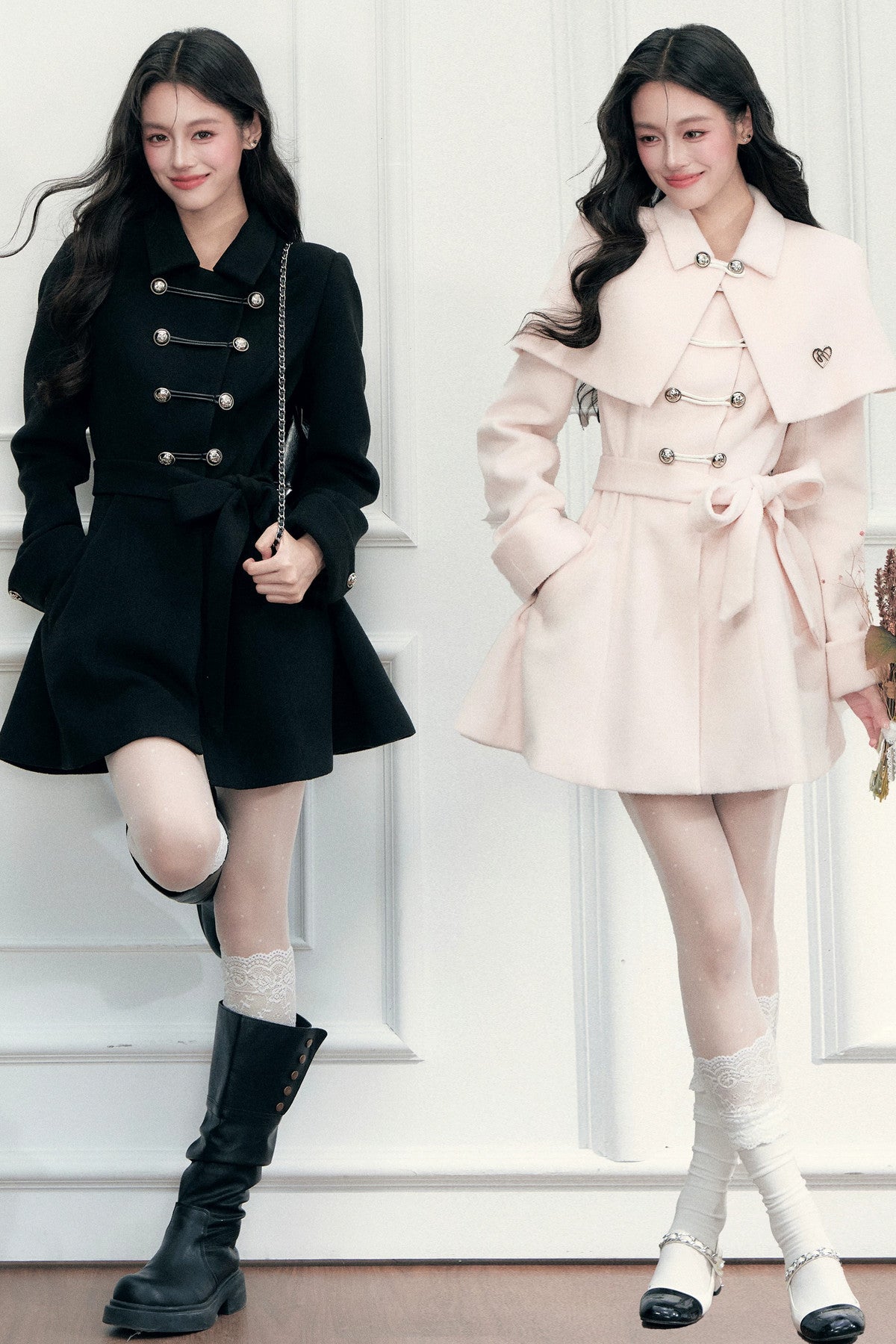 Napoleon Retro Knight-Style Woolen Cape Jacket Set-Up