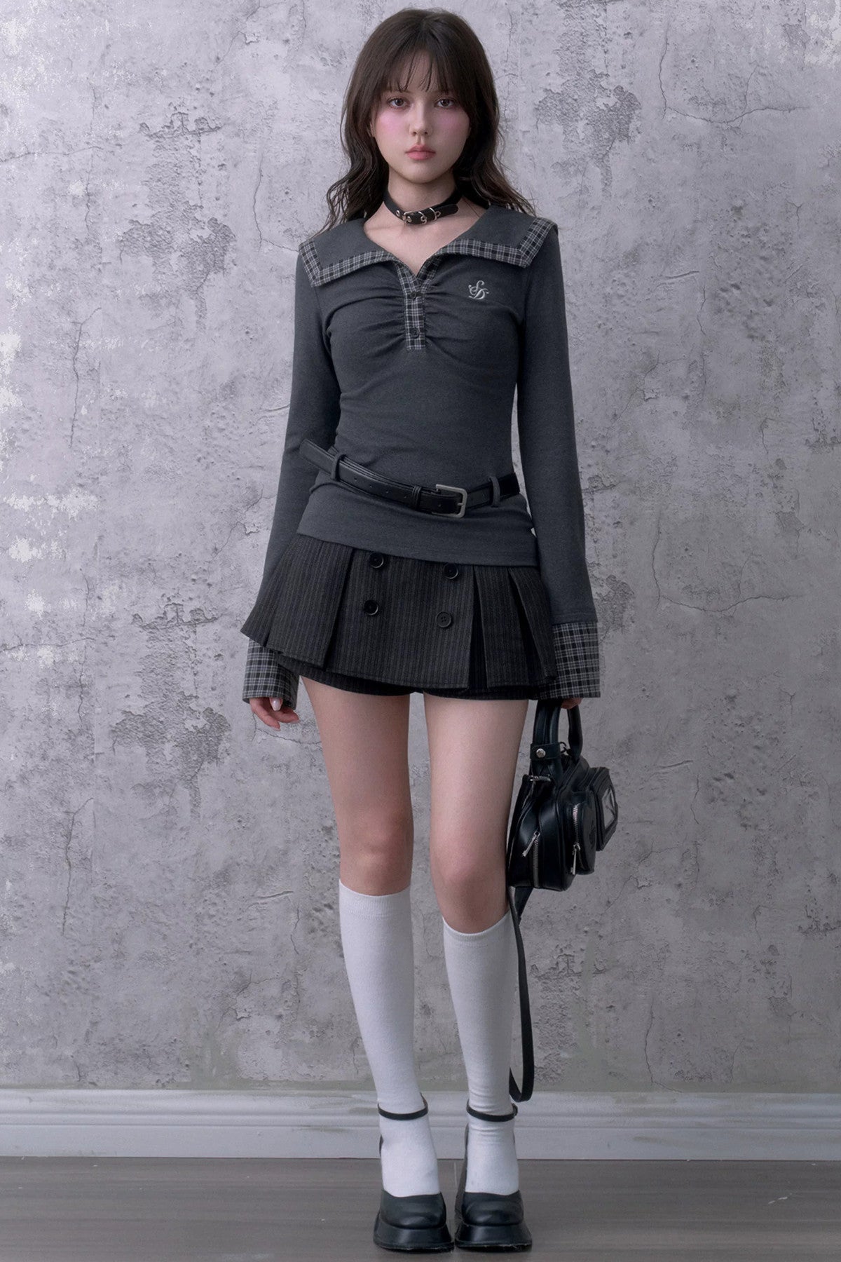 Collar Matte Silver Belt