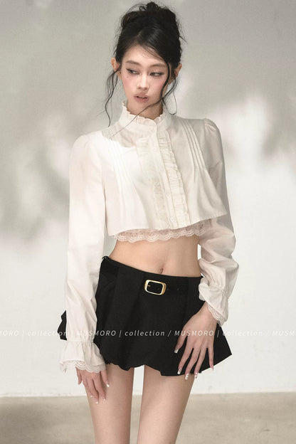 Accordion Pleated Court Blouse