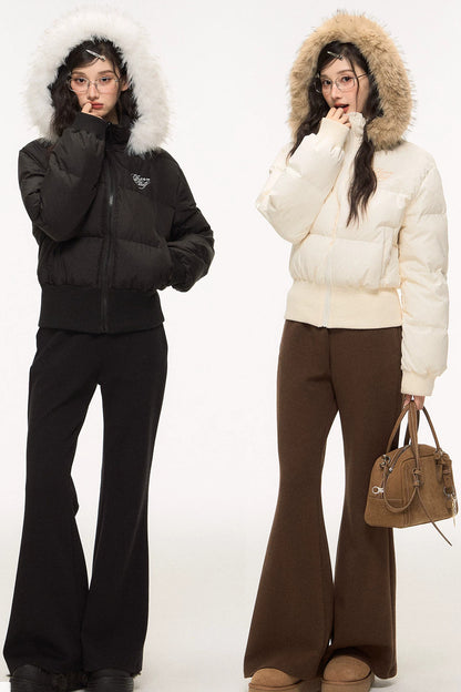 White Down Jacket and Pants Set-Up