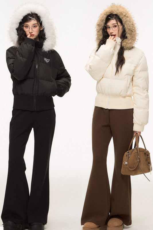 White Down Jacket and Pants Set-Up
