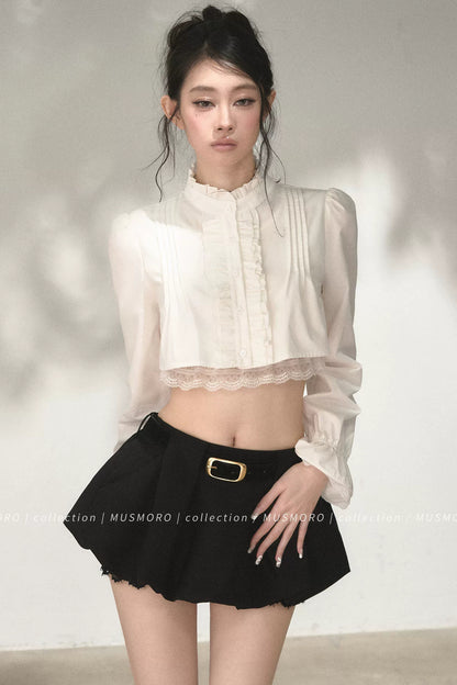 Accordion Pleated Court Blouse