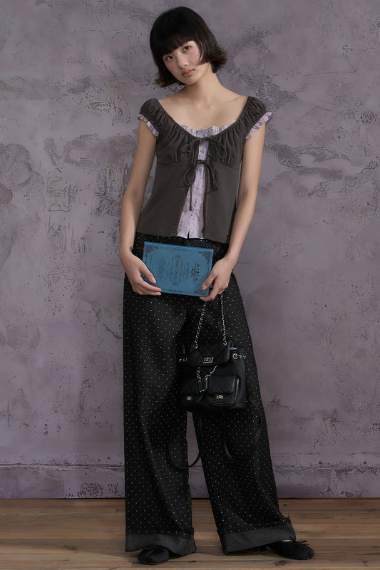 Ruffled Floral Patchwork Top Set-Up