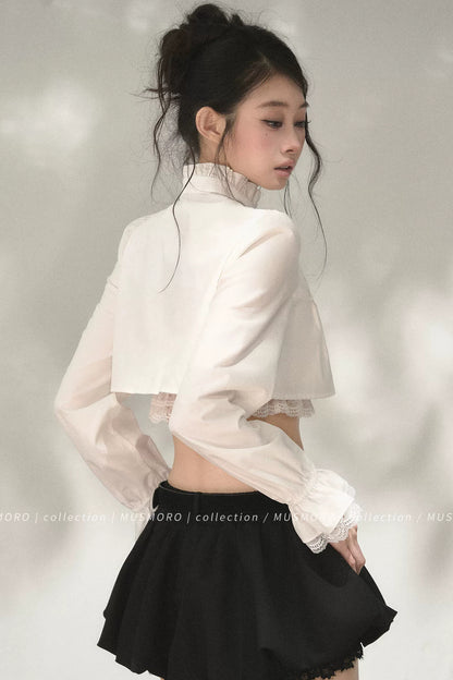 Accordion Pleated Court Blouse