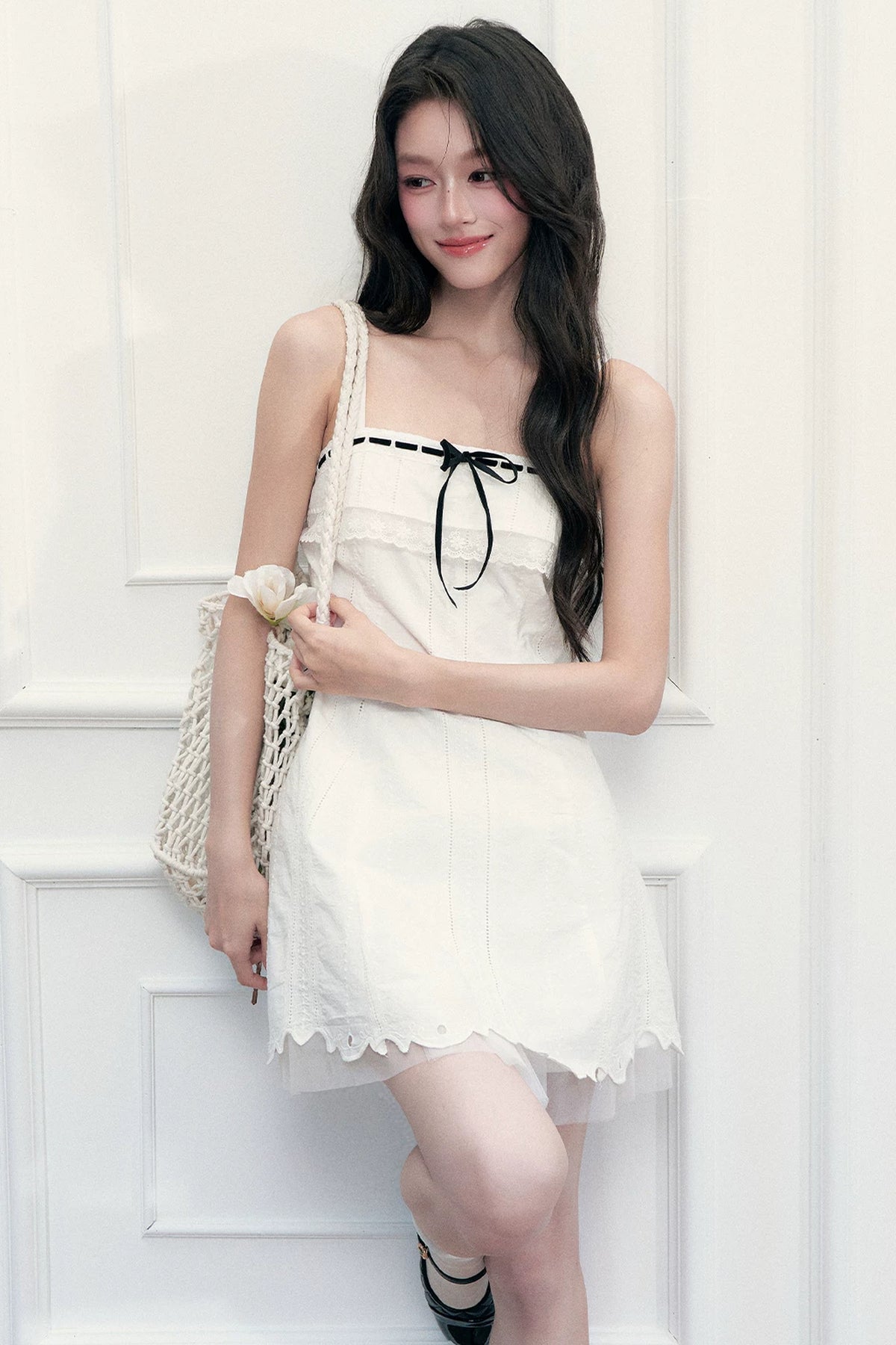 Lace A-Line Dress and Cardigan Set-Up