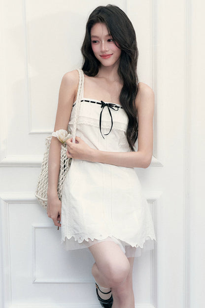 Lace A-Line Dress and Cardigan Set-Up