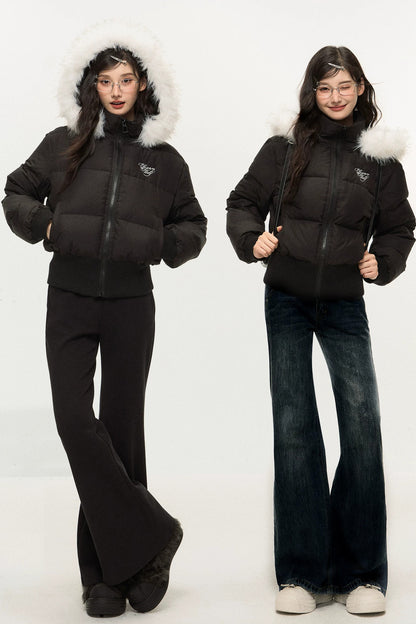 White Down Jacket and Pants Set-Up