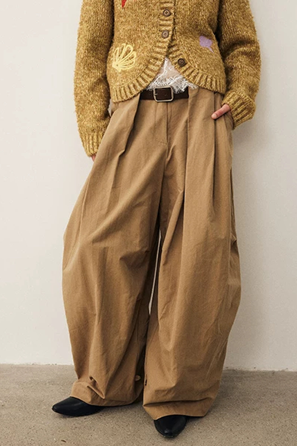 Retro Wide-Leg Parachute Pants