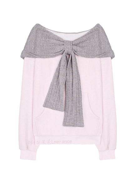 Loose Hooded Sweatshirt and Shorts Set-Up