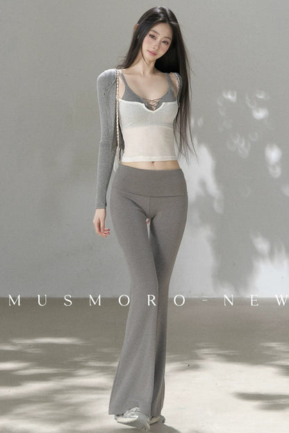 Knit Flared Enhancing Pants