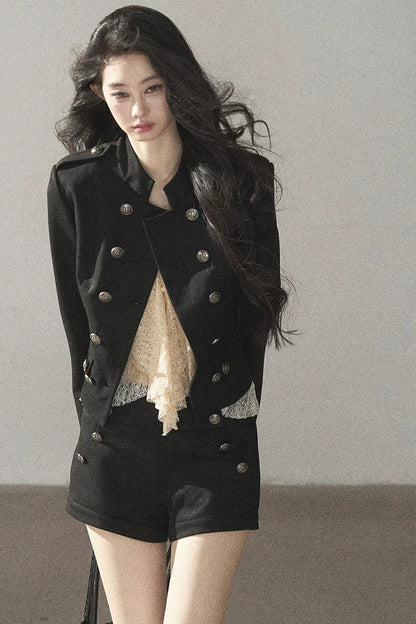 Ruffled French-Style Hollow-Out Blouse