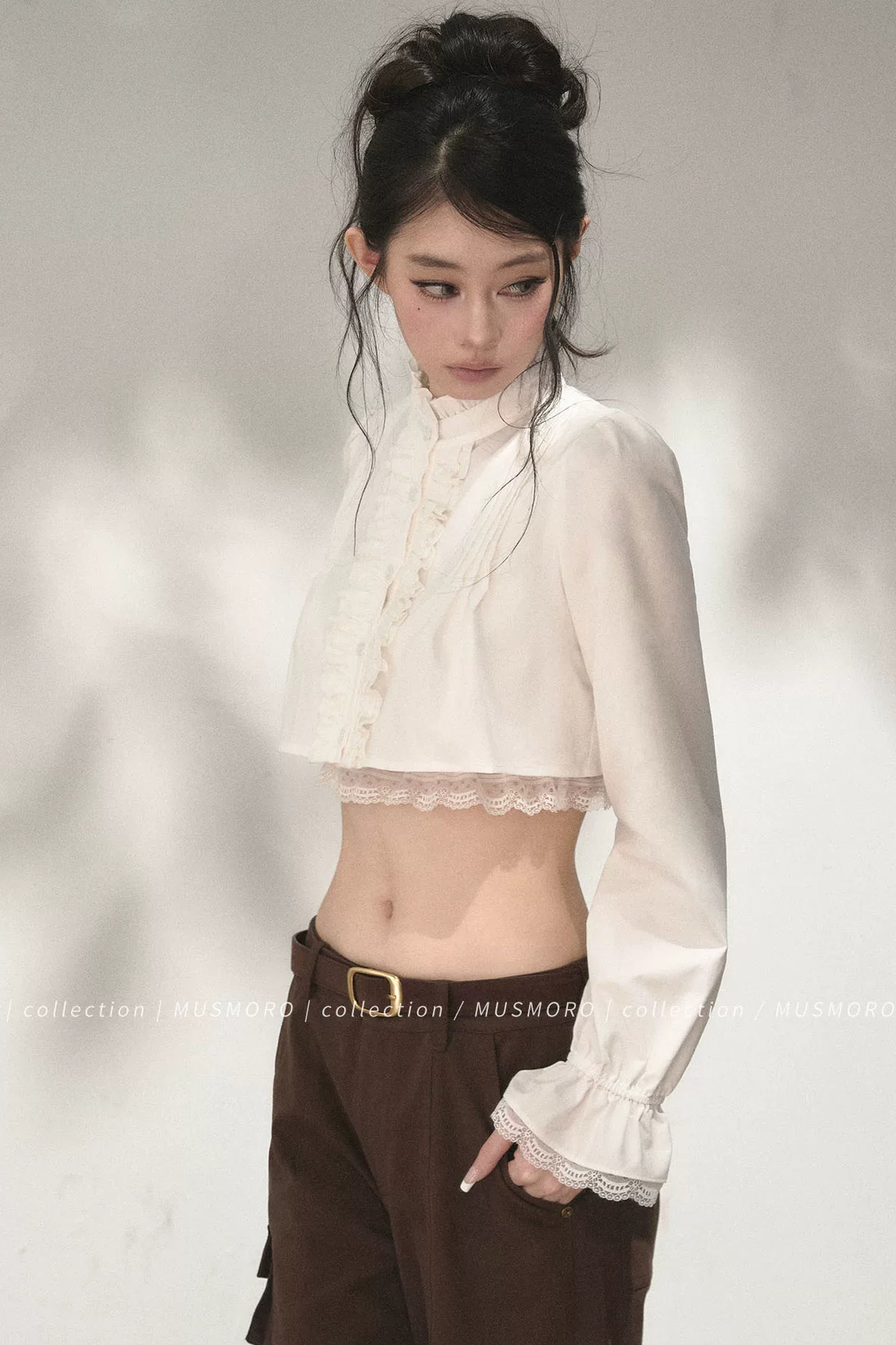 Accordion Pleated Court Blouse