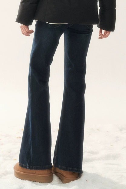 Winter Fleece-Lined Straight-Leg Pants