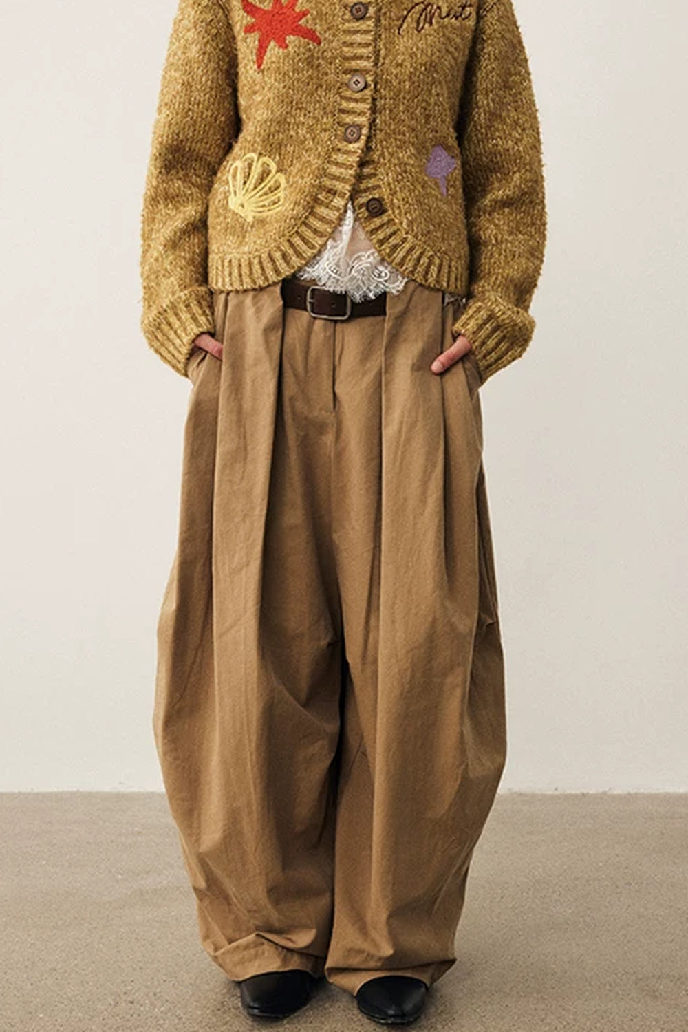 Retro Wide-Leg Parachute Pants