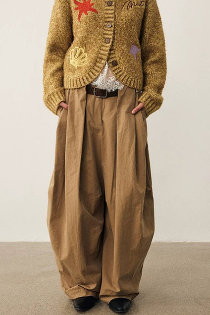 Retro Wide-Leg Parachute Pants