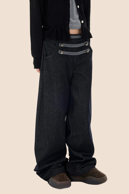 Straight Leg Denim Jeans