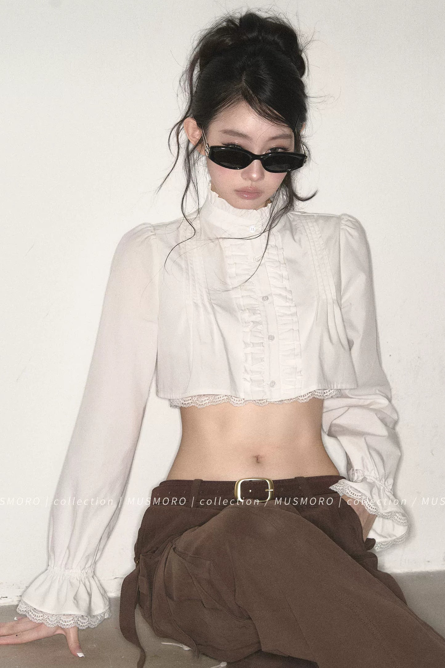 Accordion Pleated Court Blouse