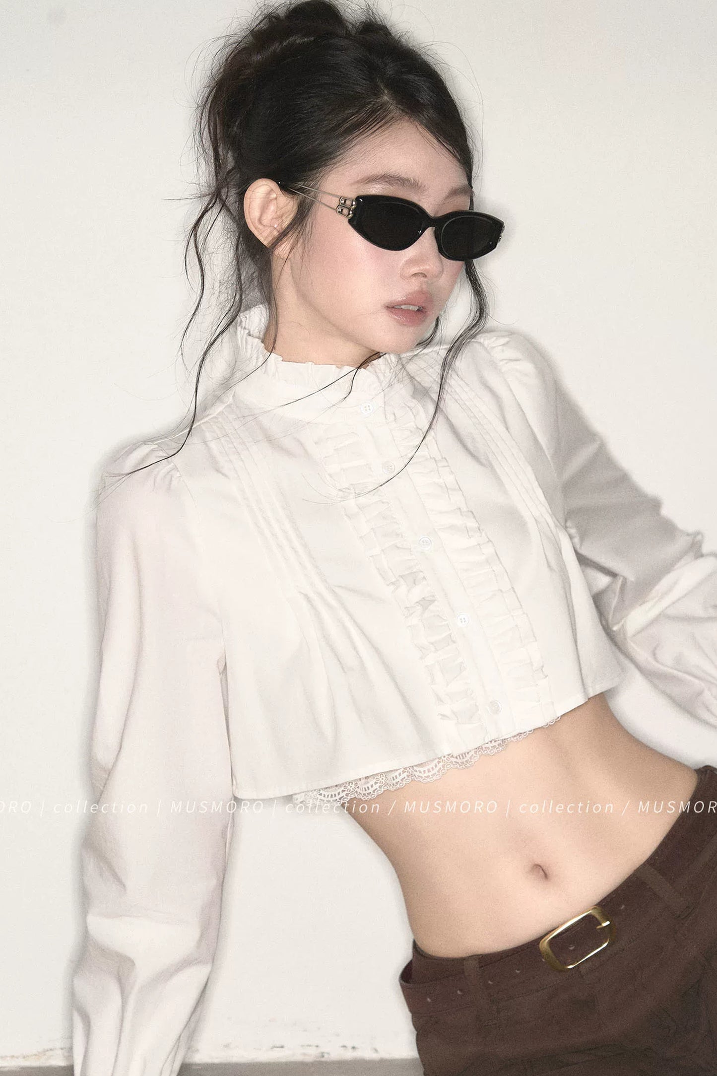 Accordion Pleated Court Blouse