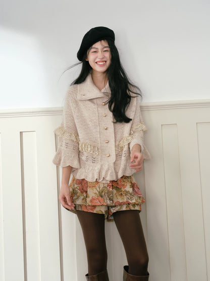 High-Waisted Floral Print Skirt