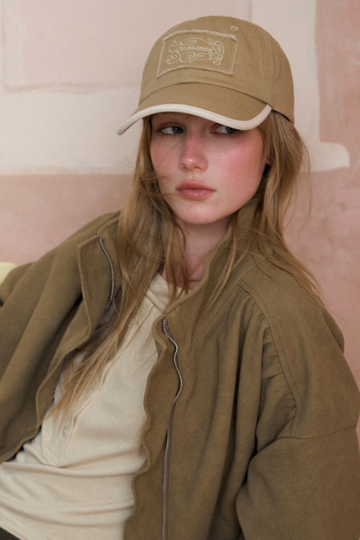 Color-Blocked Embroidered Baseball Cap