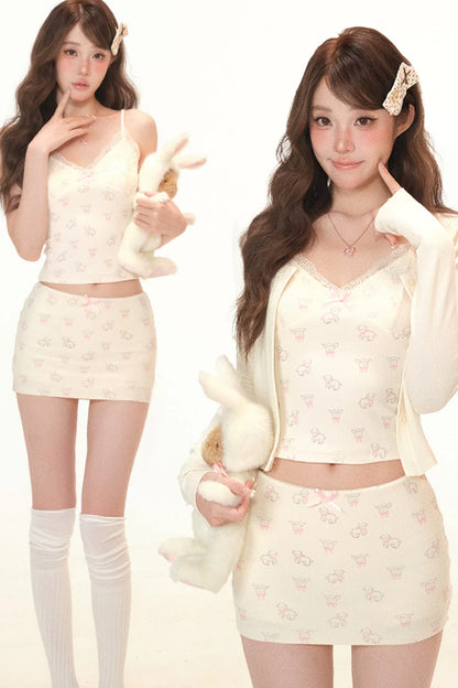 Pear Daze Camisole Skirt and Jacket 3-Piece Set-Up