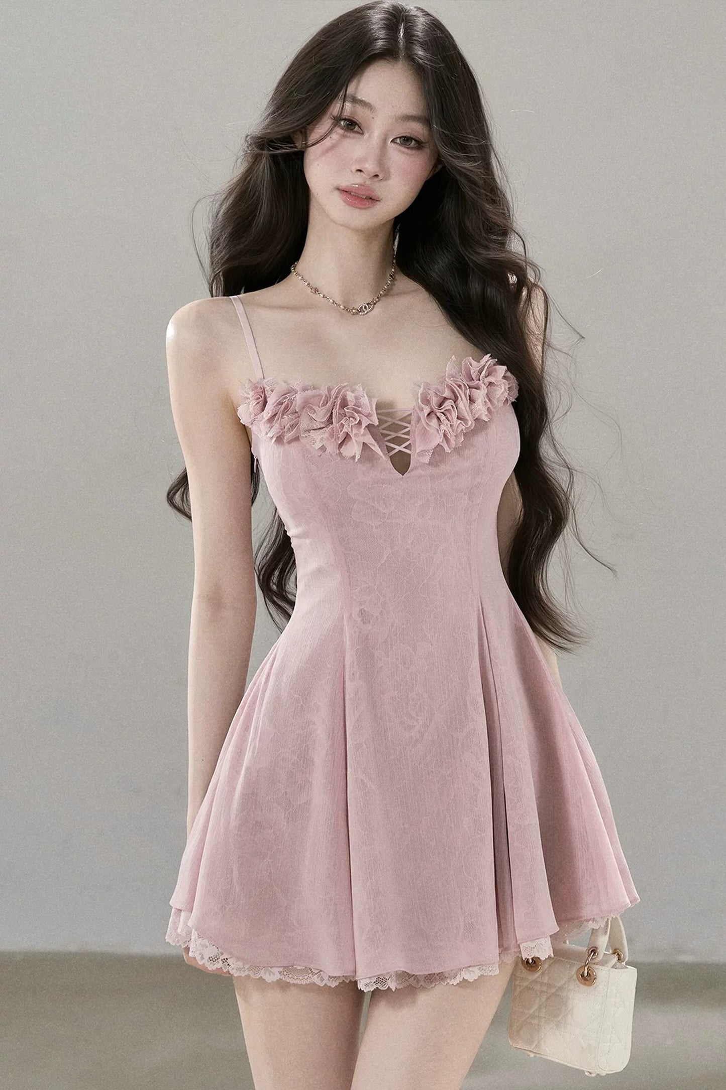 Lace Mesh Floral Dress