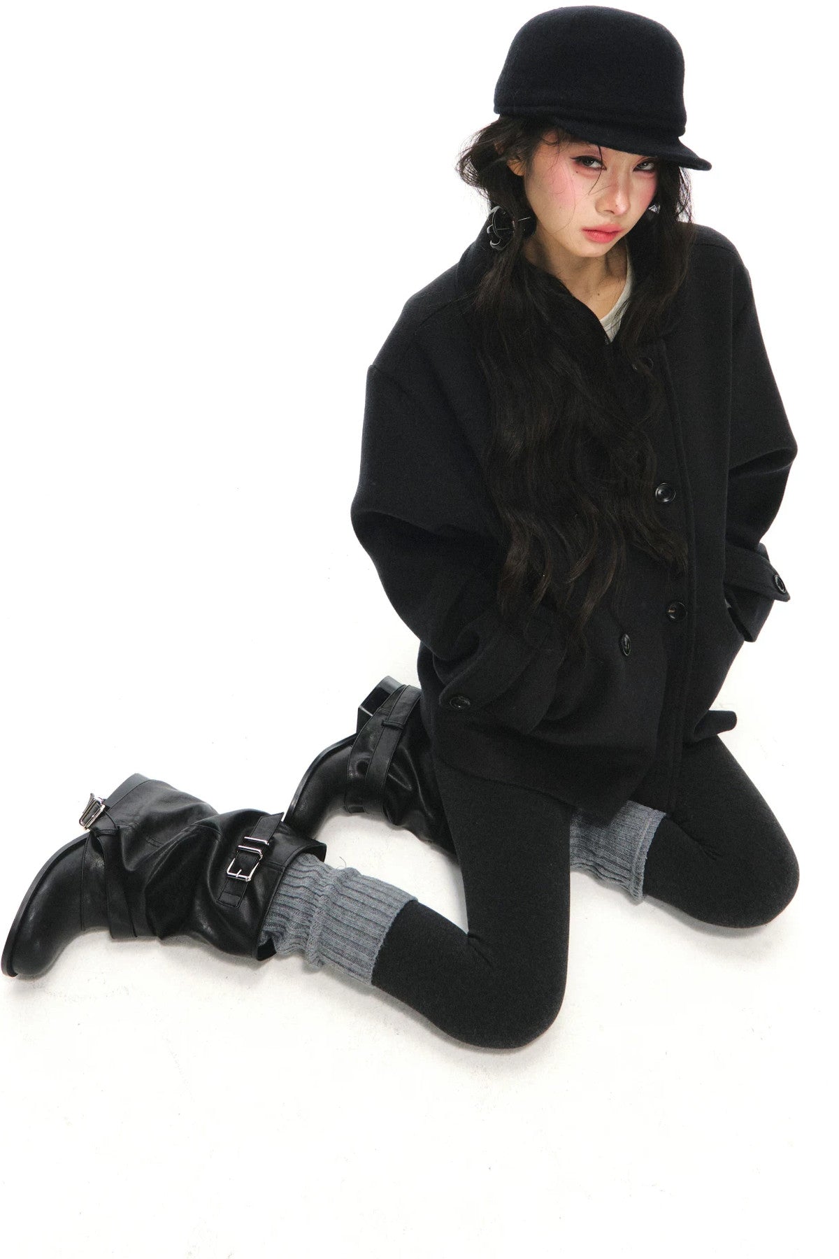 Western Stacked Buckle Boots