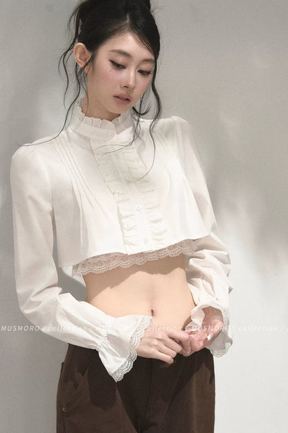 Accordion Pleated Court Blouse