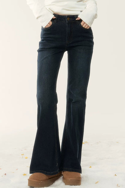 Winter Fleece-Lined Straight-Leg Pants