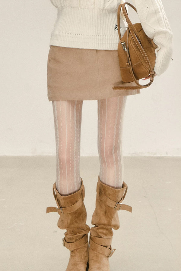 A-Line Corduroy Skirt and Top Set