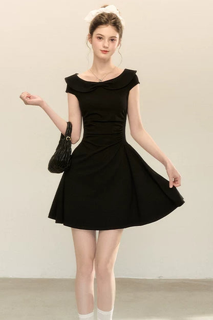 Air Layer Doll Collar Pleated Puffy Dress