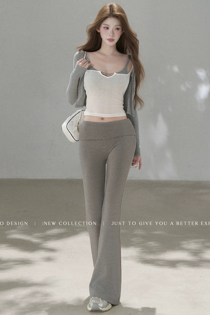 Knit Flared Enhancing Pants