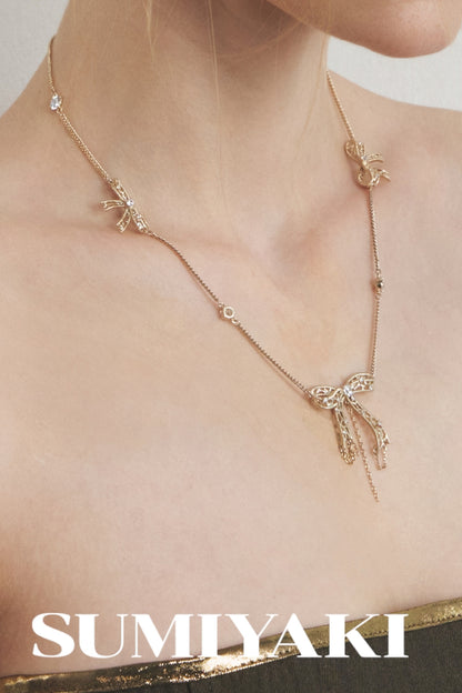 Lace Bow Clavicle Necklace