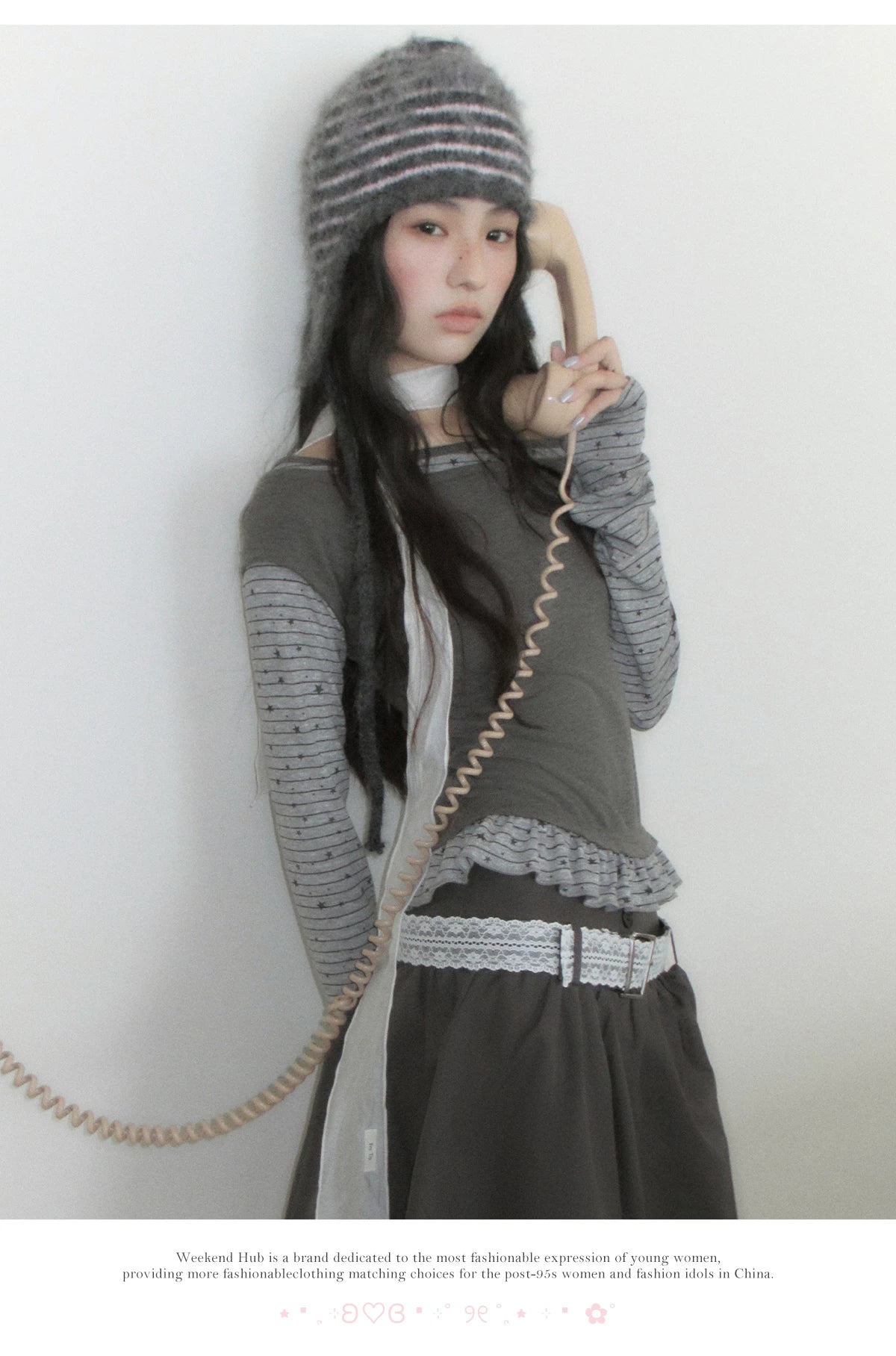 Star Stripe Layered-Look Top and Skirt Set-Up
