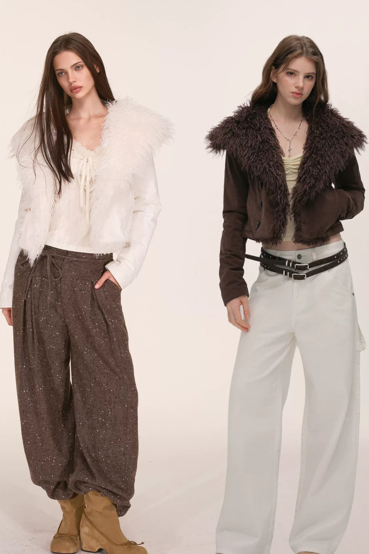 Fur Collar Shawl Down Jacket