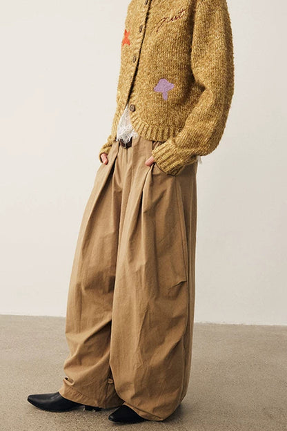 Retro Wide-Leg Parachute Pants
