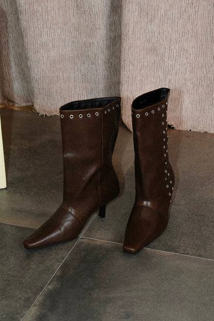 Studded Leather Boots