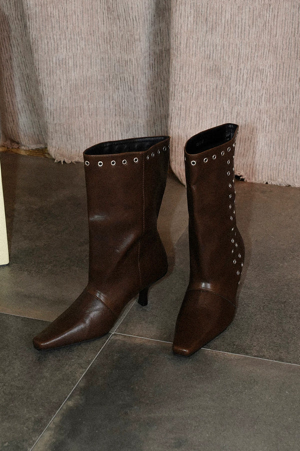 Studded Leather Boots