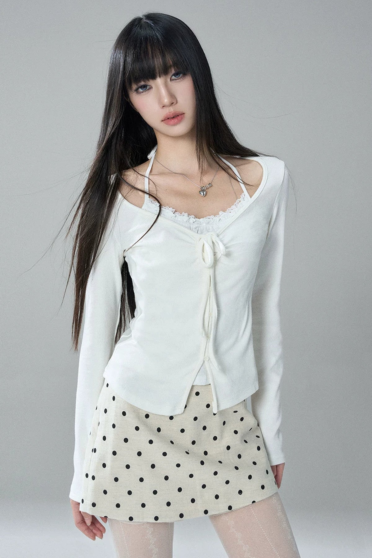 Layered-Look Halter Neck Top