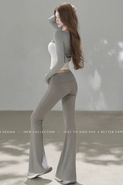 Knit Flared Enhancing Pants