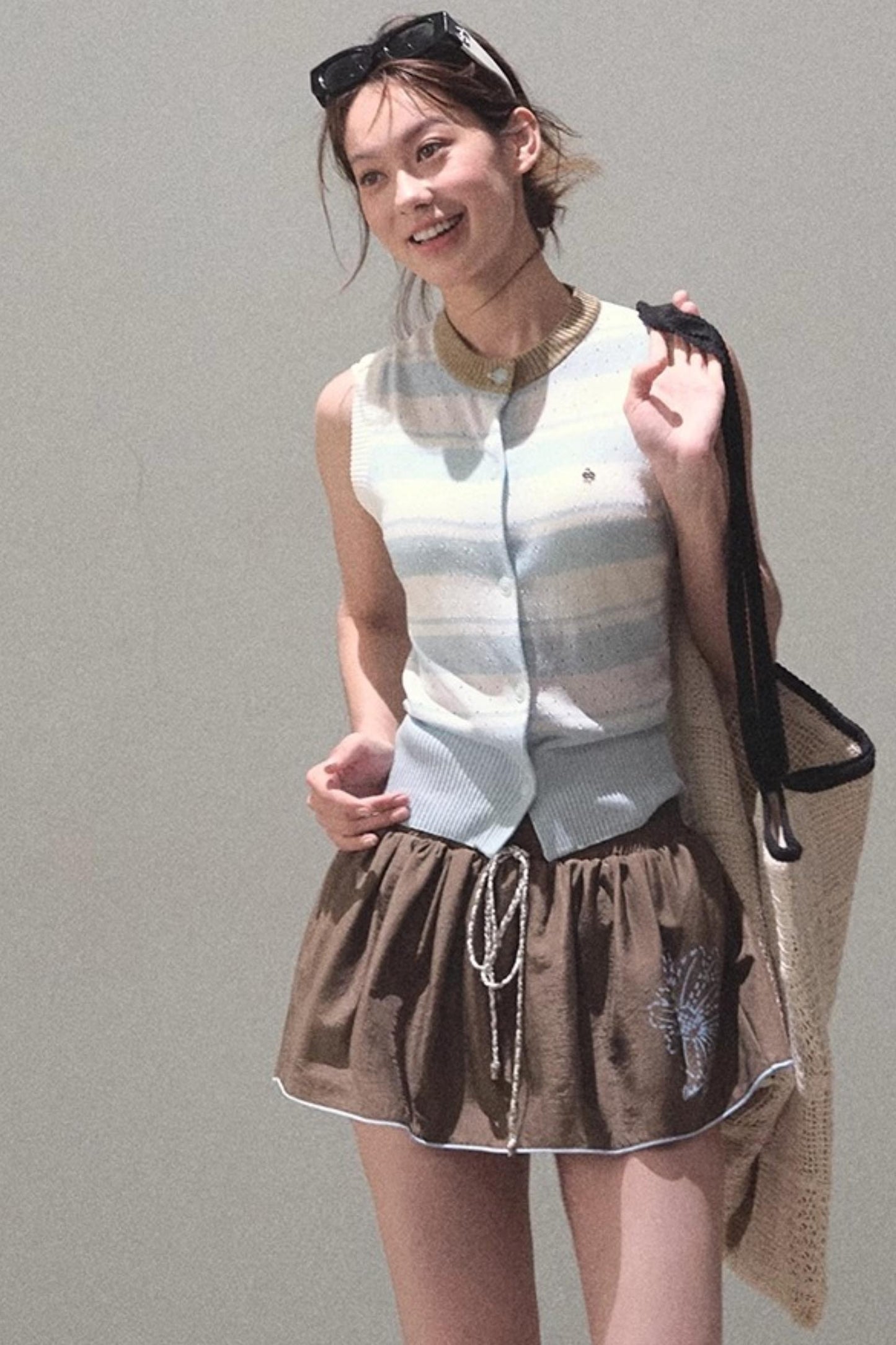 Thin Linen Relaxed Fit Vest