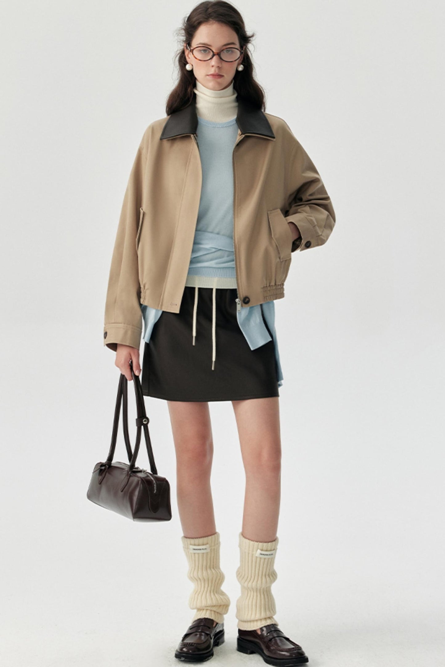 Petite Leather Short Jacket