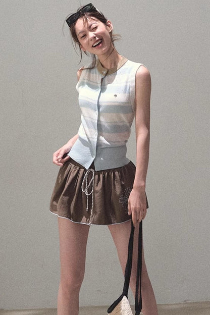 Thin Linen Relaxed Fit Vest