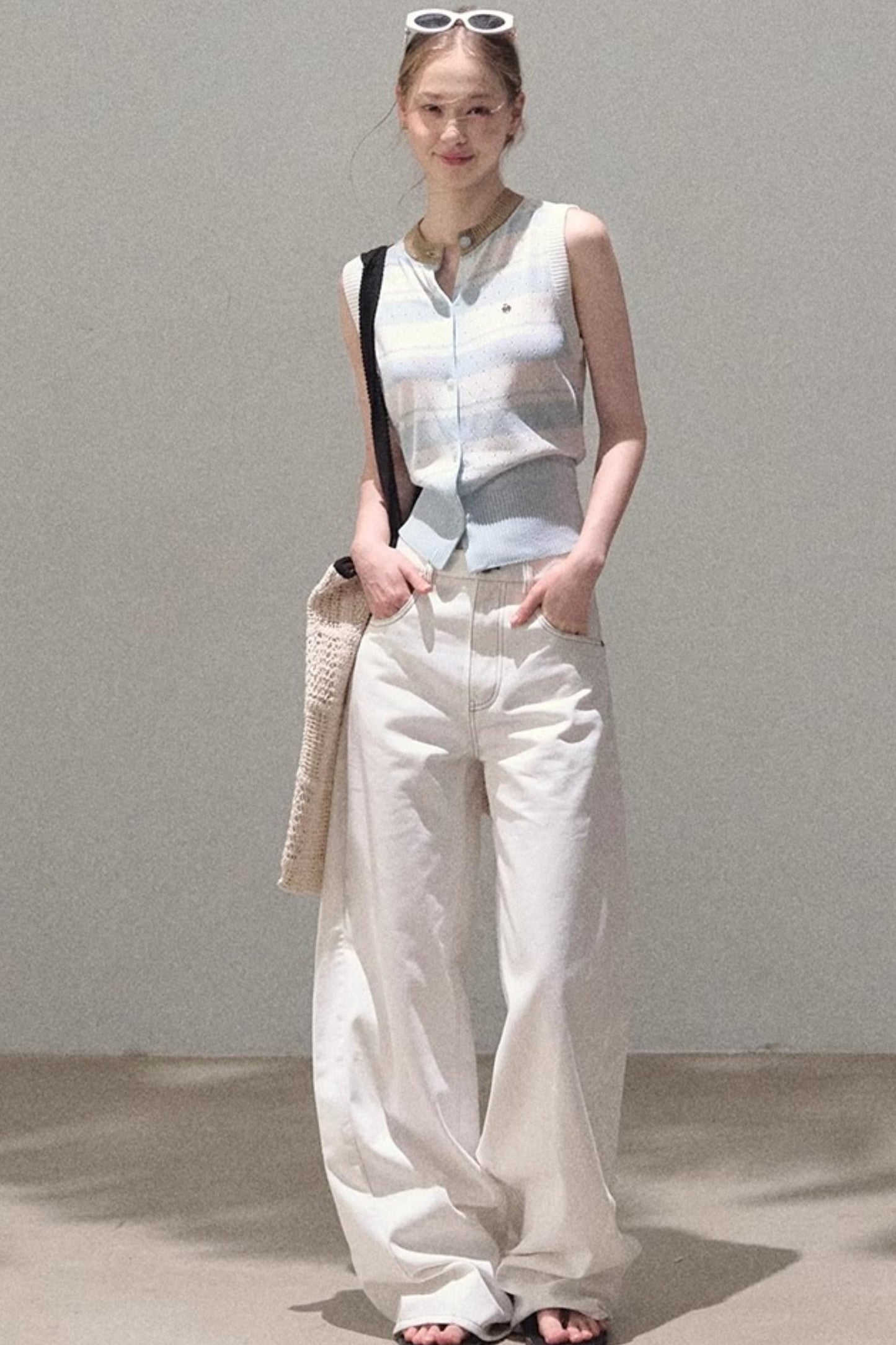 Thin Linen Relaxed Fit Vest