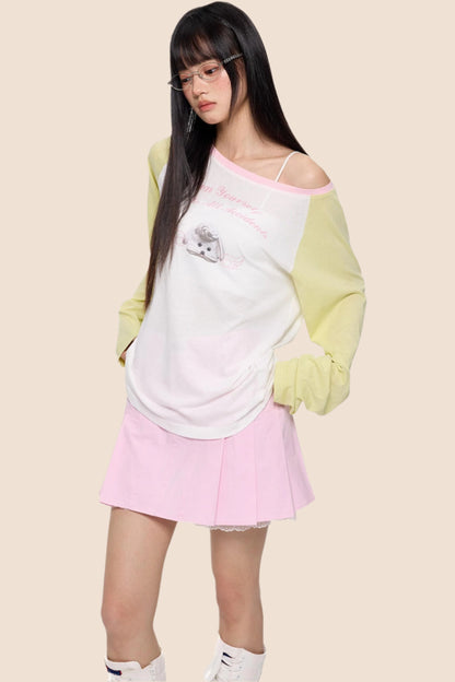 Color Block Sun Protection Smock Top