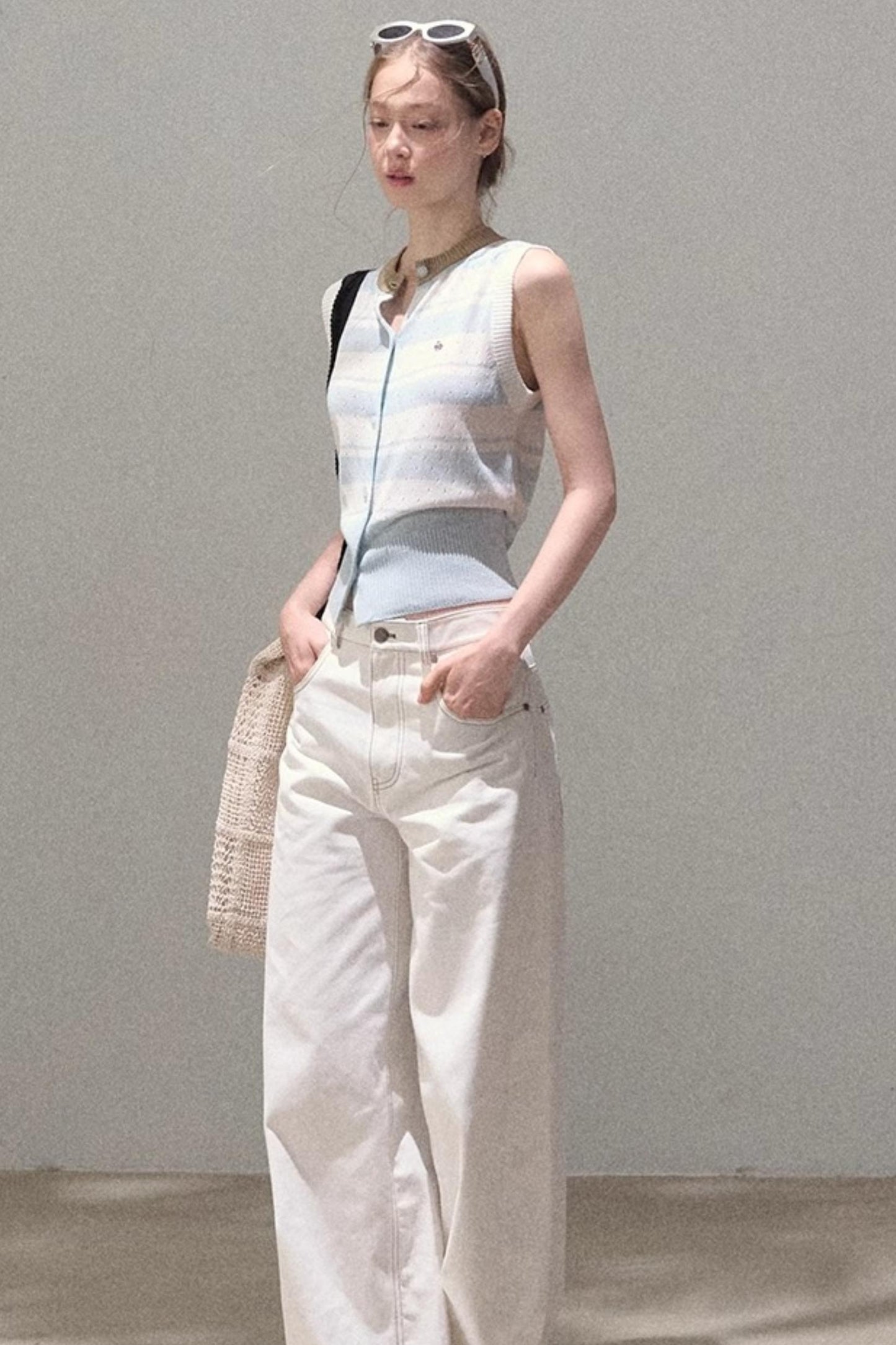 Thin Linen Relaxed Fit Vest