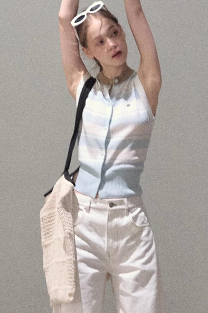 Thin Linen Relaxed Fit Vest