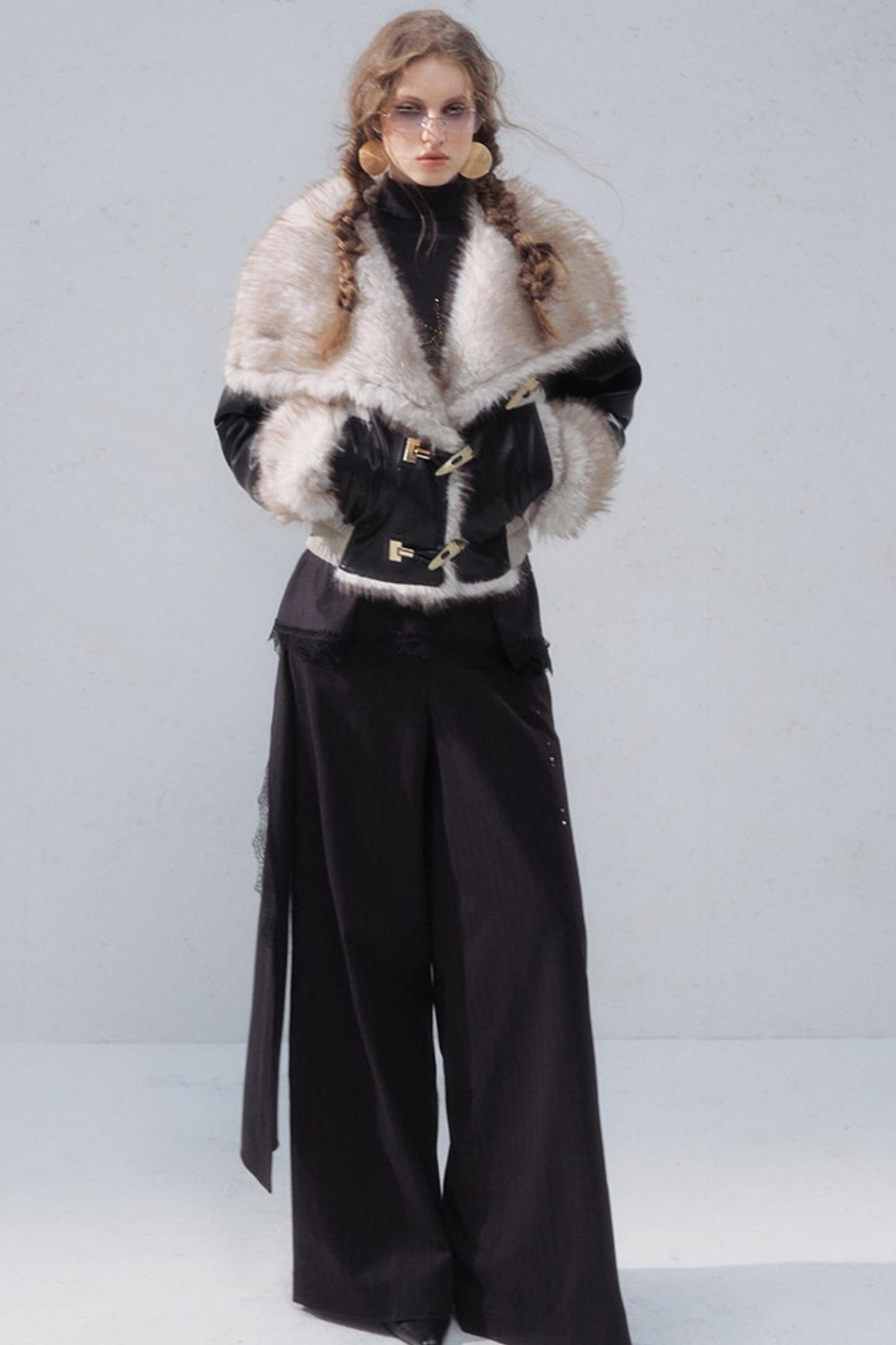 Vintage Patchwork Leather Jacket