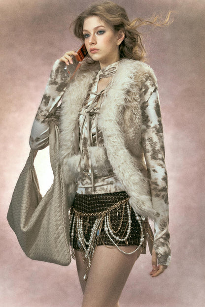 Retro Plush Patchwork Vest