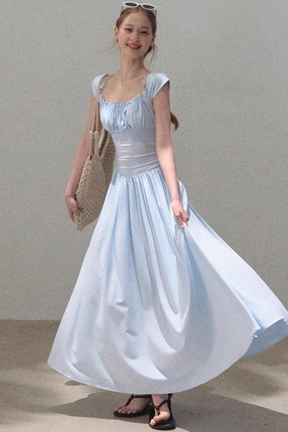 Square Neck Halter Knit Dress